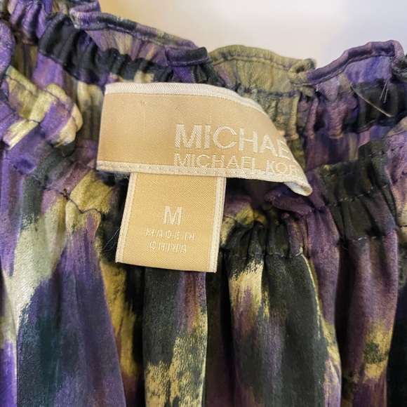 MICHAEL Michael Kors silky multicolor Peplum blouse - Picture 5 of 8
